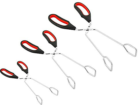MEETOZ 3 Pack Stainless Steel Scissor Tongs, Kitchen Tongs for Cooking Food Tongs BBQ Barbecue Tong Grilling Tongs Bread Food Clamp, 9/11/13 Inch