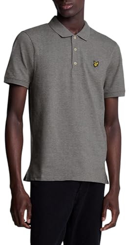 Lyle & Scott Plain Polo Shirt Mid Grey Marl XXL