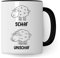 Kaffeetasse mit Spruch: Schaf Unschaf Tasse Büro lustig Becher Witz Schafe Zeichnung Wortspiel Arbeit Geburtstag Geburtstagsgeschenk Weihnachten Humor Kaffeebecher Geschenkidee