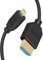 PNGKNYOCN Câble court 8K Micro HDMI vers HDMI 2.1, 1FT/0.3M Ultra Haute Vitesse 48Gbps Micro HDMI Mâle vers HDMI Câble Prise en Charge 8K @ 60HZ, 4K @ 120HZ, Dynamic HDR, eARC