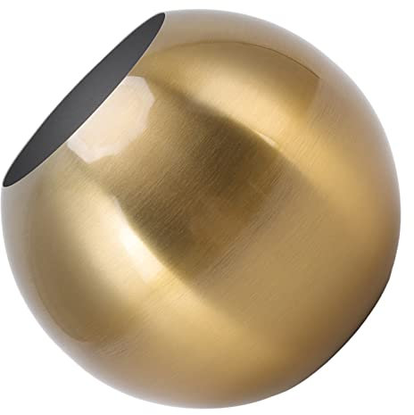 Tischvase, Edelstahl, Raumdekoration, modernes Design, runde Vase für das Büro(Altes Gold)