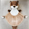 Doudou Personnalisé Loutre Marron Blanc 30 cm