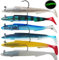 Njord Kalastus Gummifische mit Jigkopf 12cm 15g | Zander Gummiköder Zander | Gummifische Zander Köder Gummifisch Set | Gummiköder Angelköder Set Raubfisch Köder