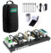 EX Gitarren-Pedalboard aus Aluminiumlegierung, 0,3 kg, superleichter Effekt, Pedalboard 35,6 x 14 cm, mit 9 V 2 A Gitarrenpedalnetzteil, Gitarrenpedalkabel, 8-Wege-Daisy-Kettenkabel, wasserdicht