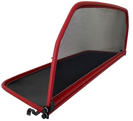 PureWind Windschott kompatibel mit Mercedes SL R107 W107 Baujahr 1971-1989 (Rot) – Windschott Universal mit Anbaumaterial inkl. Tasche