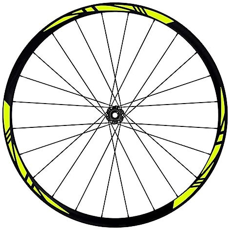 Komplettes Aufkleber-Set für Felgen 26 Zoll - 27,5 Zoll - 28/29 Zoll Fahrrad MTB Bike Sticker Qualität wählen Farbe MTB003 (28-29 Zoll, 029 Fluogelb)