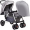 Tandem-Doppelkinderwagen for Zwillinge – gemütlicher kompakter Zwillingskinderwagen, Doppelkinderwagen mit Tandemsitzen, übergroßem Baldachin, Tandem-Regenschirm-Kinderwagen for Mädchen und Jungen ( C