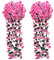 JUSTOYOU Artificial Wisteria Flower Garland,Faux Wisteria Hanging Flower Pink,Fake Hanging Basket Plant Silk Trailing Flower for Garden Wall Outdoor Inside Decoration（2pcs，Pink）