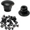Ctyjia 25 Pièces Cache Trou en Plastique 5mm, Bouchon Trou Vis Meuble Noir pour Armoires Meubles Étagères