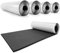 HASKYY 1QM Lot de 5 rouleaux de tapis acoustiques autocollants en mousse pour voiture, caravane, 50 x 200 x 1 cm, ignifuges et étanches, B22.2.002-5