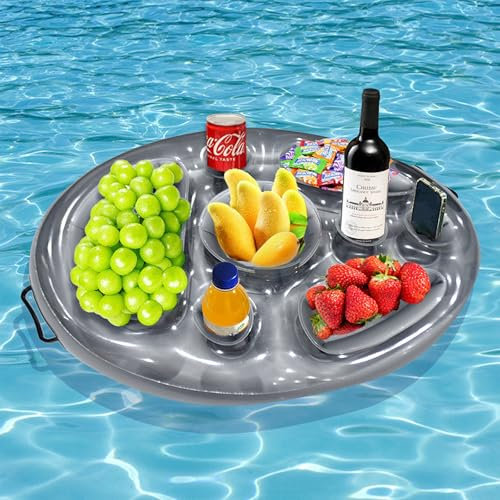 Snowtain Schwimmende Coasters,Pool GeträNkehalter Mit 8 LöChern,GeträNkehalter Pool,Suitable for Summer Pool Parties, Beach Theme Parties Floating Coasters