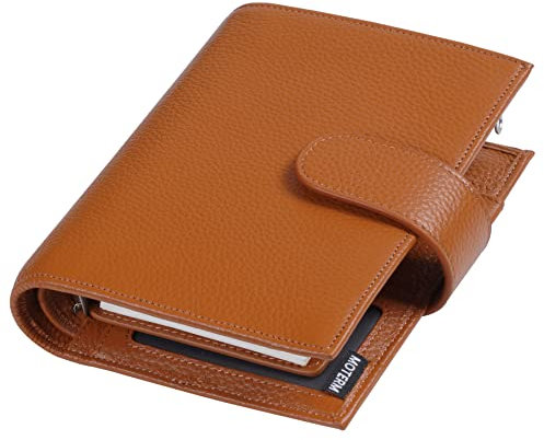 Moterm Pocket Versa - Kombination aus Taschengröße Binder Planner und Geldbörse.(Kiesel-Gebranntes orange,19mm Ring)