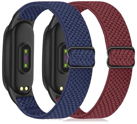 BTTNG Elastisches Armband kompatibel mit Xiaomi Band 7/Xiaomi Band 6/Xiaomi Band 5/Xiaomi Band 4/3, Armband Herren Damen, verstellbare elastische Nylon-Sport-Ersatzarmbänder für