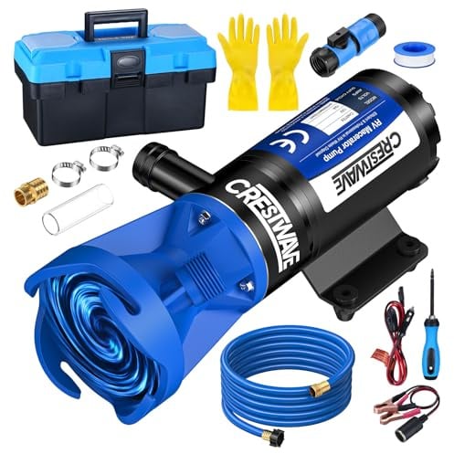 Crestwave - Pompe à déchets portable 12 V pour camping-car