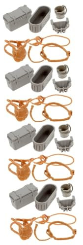 VICASKY 4sätze Miniatur Bauernhof Modellset Teiliges Spielzeug Mit Sattel Futtertrog Und Eimer Für Dekoration Für Mini Ranch Und Gartenlandschaften