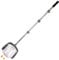 YERD RO4L Rollsammler/Obstsammler/Nuss-Sammler/Eichel Aufsammler für feste Früchte wie Nüsse, Haselnüsse, Walnüsse, Golfbälle, Alu Teleskop-Stiel, Metall-Sammelkorb, Fußbedienung Entleeren