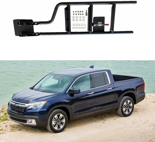 GREB Auto Hecktür Leiter Klettern für Honda Ridgeline 2016-2022 2023 2024, Pickup Offroad Alloy Auto-Heckklappenleiter Modifikation Zubehör