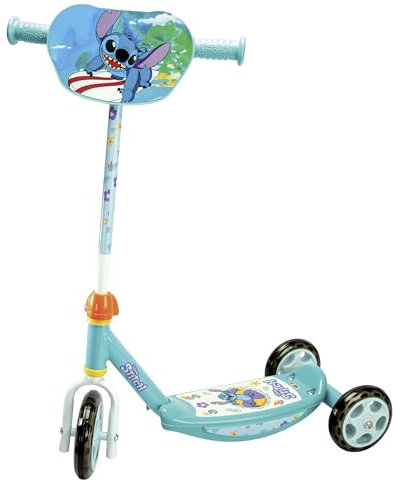 Smoby - Stitch 3-Rad-Scooter - Verstellbarer Lenker, rutschfeste Trittfläche, robuste Metallkonstruktion, Disney-Design - Ab 3 Jahren