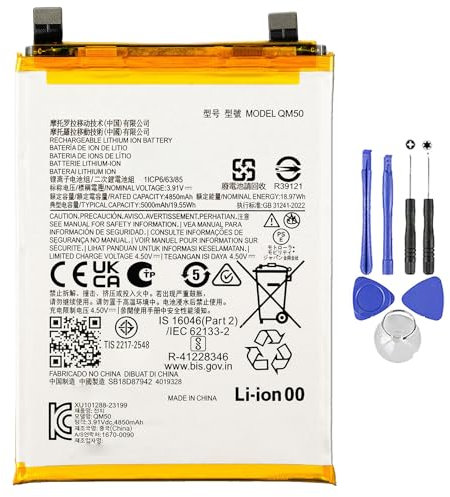 Battery Compatible for Motorola Edge 40 Neo - QM50-5000MAH XT2307 New + Screwdriver Kit