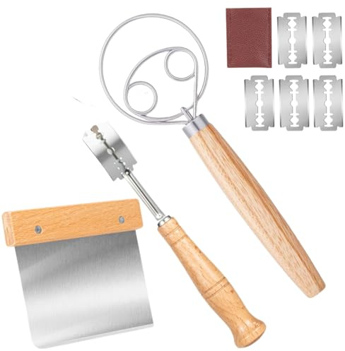 DAWOOWF BrotbackzubehöR,BäCkermesser,DäNischer Schneebesen,Brotklinge,Teigschneider zum Brotbacken,Torten Zubereiten und Zubereitung Ist