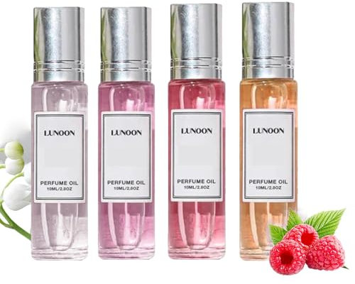 Vaporisateur de parfum en quatre bouteilles, fruit de Grenade, pivoine, jasmin de fleur d'oranger et Lys parfum, naturel doux notes florales, vaporisateur de parfum de corps de voyage pour les femmes