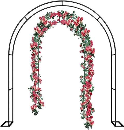Gartenpavillon aus Eisen für den Hinterhof, Unterstützung für Kletterpflanzen, Rosen und Hochzeiten, stabiler Metallrahmen für den Außenbereich, (B 1,2 x H 2,2 m)