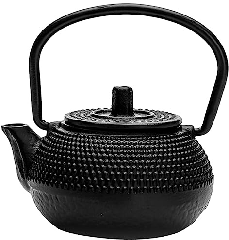 VICASKY Mini Decorative Cast Iron Tea Kettle Teapot for Office Premium Iron Material Classic Design Miniature Adornment for Desktop Table