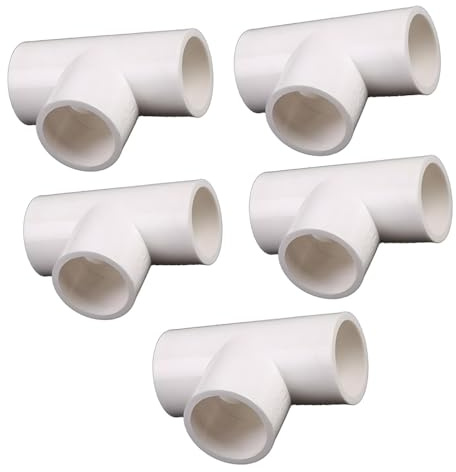 YYDSWTW Raccordi per Tubi in PVC T -T -T -T -T -Way T -per l'irrigazione del Giardino e impianto Idraulico Durevole Connettore Bianco 25mm