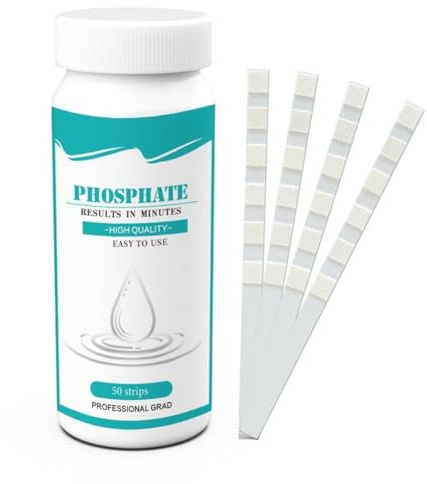 Asyduey Multiparameter-Wassertest Phosphat-Teststreifen für Aquarien und Teiche. Einfach Anzuwenden, Schnelles Ergebnis.