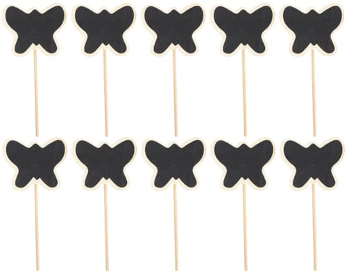 GALPADA Lot de 20 Mini Tableaux Noirs en Bois, Légers et Créatifs, pour Étiquettes de Fleurs de Jardin et Décoration de Fête ou Noël