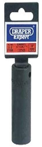Draper Expert HI-TORQ 1/2 13mm Deep Impact Socket | 6 Point Hex Socket | Chrome Vanadium Steel Wrench Acessory | 12740