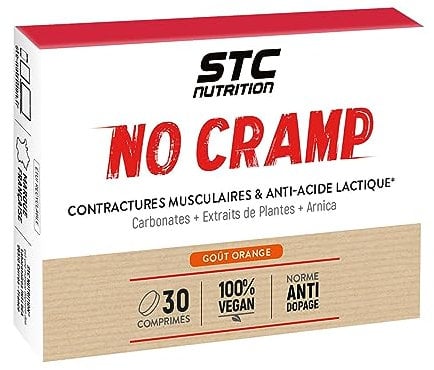 STC NUTRITION - No Cramp - Favorise la contraction musculaire - Anti-crampes & anti-acide lactique - Aide à lutter contre la fatigue - Sans Gluten - Cure 30 jours - Marque Française