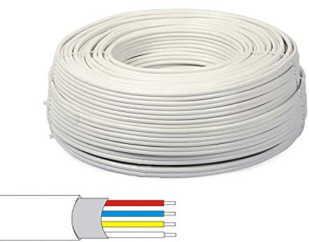 Setik - Matassa 100 metri cavo allarme schermato 4 fili 4x0 22 per impianto e sistemi di sicurezza - 100MTA4X22SC