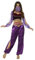 Smiffys Arabische-Prinzessin-Kostüm, Violett, mit Hose, Oberteil und Gesichtsschleier