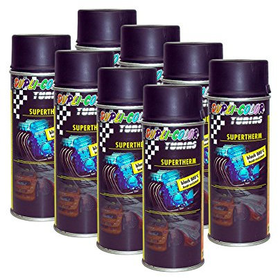 DUPLI_bundle 8X Dupli-Color SUPERTHERM Black 800°C Hitzefest 400ml 191794