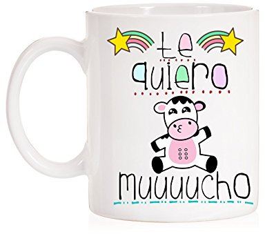 MardeTé Taza Divertida de Amor. Taza Día de San Valentín. 0.30 ml. Cerámica. Caja Protectora. Apta para Microondas y Lavavajillas.