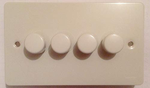 Schneider GU6242LVPW Dimmer Switch 4 Gang 2 Way 250VA LV Dimmer Switch in White Metal