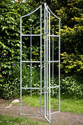 KUHEIGA Rankhilfe Metall Verzinkt 3-TLG, Höhe: 188cm, Rankgitter Feuerverzinkt, Rankgerüst