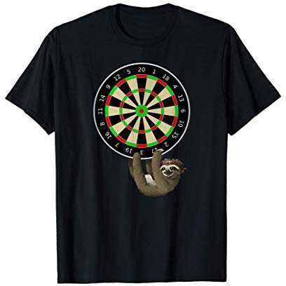 Faultier Dartscheibe Darts T-Shirt