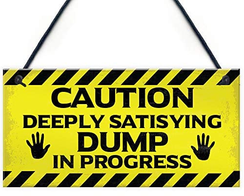 RED OCEAN Divertente WC Bagno Segnale di avvertimento Novità Bagno Decor Accessori Regali Decorazioni per la Casa Placche