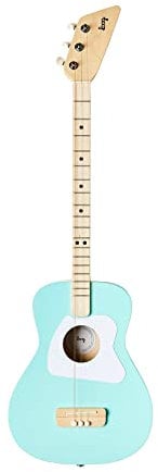 Loog Guitarra acústica profesional de 3 cuerdas y aplicación de acompañamiento, lecciones, edades recomendadas a partir de 8 años (verde)