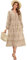 R.Vivimos Women's Casual Bohemian Print Neck Tie Long Sleeve Beach Style Long Midi Dress Vacation Dress(Medium,LightKhaki#)