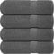 Infinitee Xclusives Bath Towels Set of 4 (70x140 cm) - 100% Cotton, Super Absorbent, Quick-Dry Towels for Bathroom, Spa, Gym & Hotel |Shadow Grey|