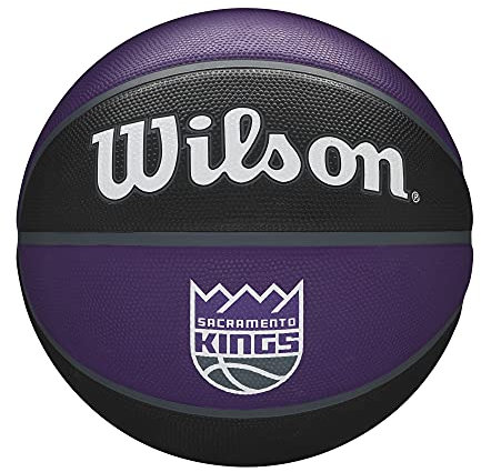 Wilson Basketball NBA TEAM TRIBUTE, SACRAMENTO KINGS, Outdoor, Gummi, Größe: 7