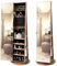 LVSOMT 360° Drehbarer schmuckschrank mit Spiegel, Schmuck Spiegelschrank Stehend Abschließbarer, 160cm Ganzkörperspiegel mit Schmuckaufbewahrung, Modernes Schmuckschränke, Hintere Ablagen, Holz