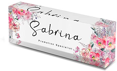 Namensschild für den Schreibtisch, personalisierbar, mit eingravierten Namen und Job-Titeln, für den Schreibtisch, für Männer und Frauen (Stil 4)