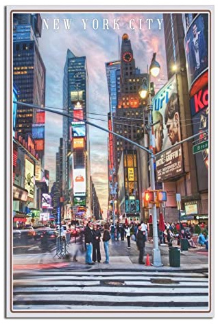 NMNM New York City Street Vintage-Reiseposter auf Leinwand, Wanddekoration, Poster, Bild, Druck, Malerei, Poster, Geschenk, 30 x 45 cm