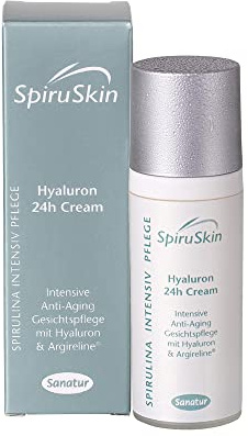 SpiruSkin Hyaluron 24h Cream 50 ml Pump Bottle. Suitable For All Skin Types.