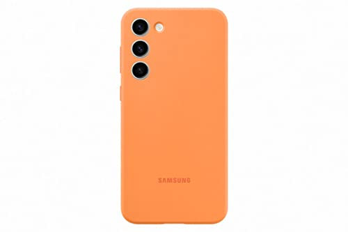 Samsung Silicone Smartphone Case EF-PS916 für Galaxy S23+, Handy-Hülle, Silikon, Kratzfest, Schlankes Design, Orange