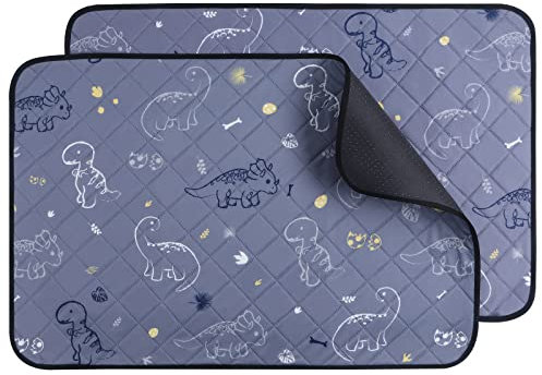 IEUUMLER 2 Stück Welpenunterlagen Waschbar für Hunde, Wiederverwendbar und Schnell Absorbierend PIPI Matten Trainingseinlagen für Laufstall/Autositz/Sofa FC013 (Grau, 121*76CM)